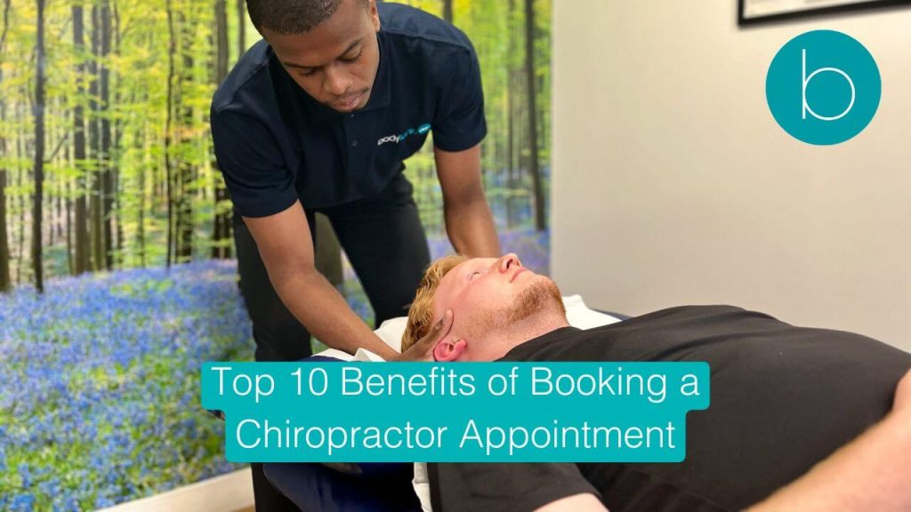 Senior Chiropractor at Bodytonic Clinic providing a spinal adjustment to improve posture and mobility in a professional clinical setting.